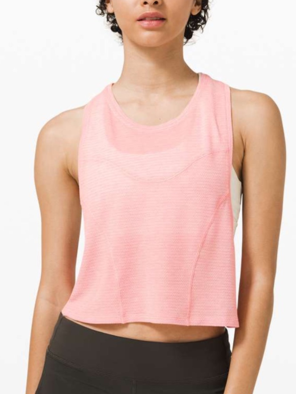 Lululemon Stronger As One Muscle Tank in Heathered Azalea Pink